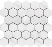 PMMT83017 Мозаика Homework Hexagon small Carrara Matt